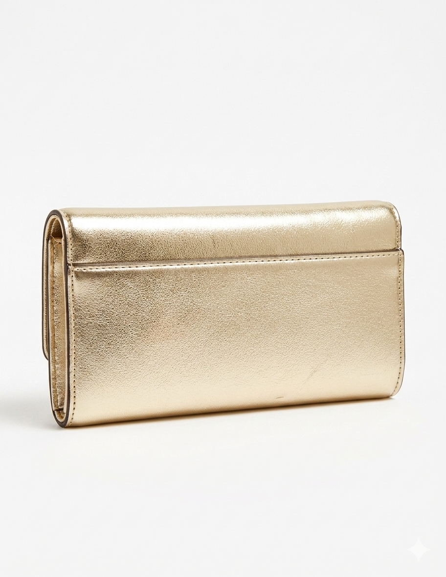 GUESS WOMENS DAZZLE CLUTCH HANDBAG - Gold MG767571