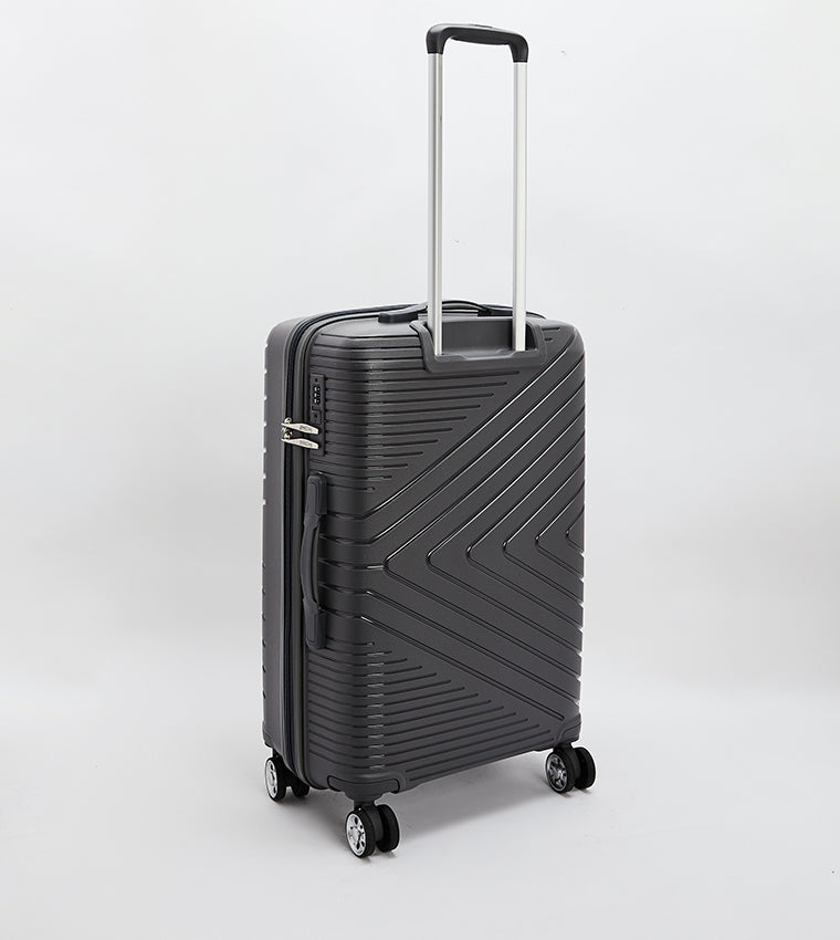 David Jones Black Flexible four Wheeled Trolley Luggage BA-8001A-M