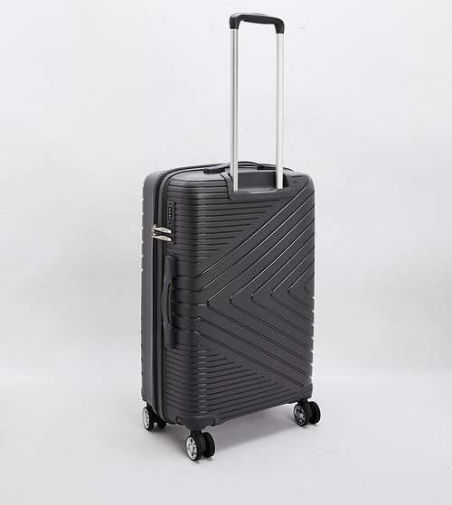 David Jones Black Flexible four Wheeled Trolley Luggage BA-8001A-M