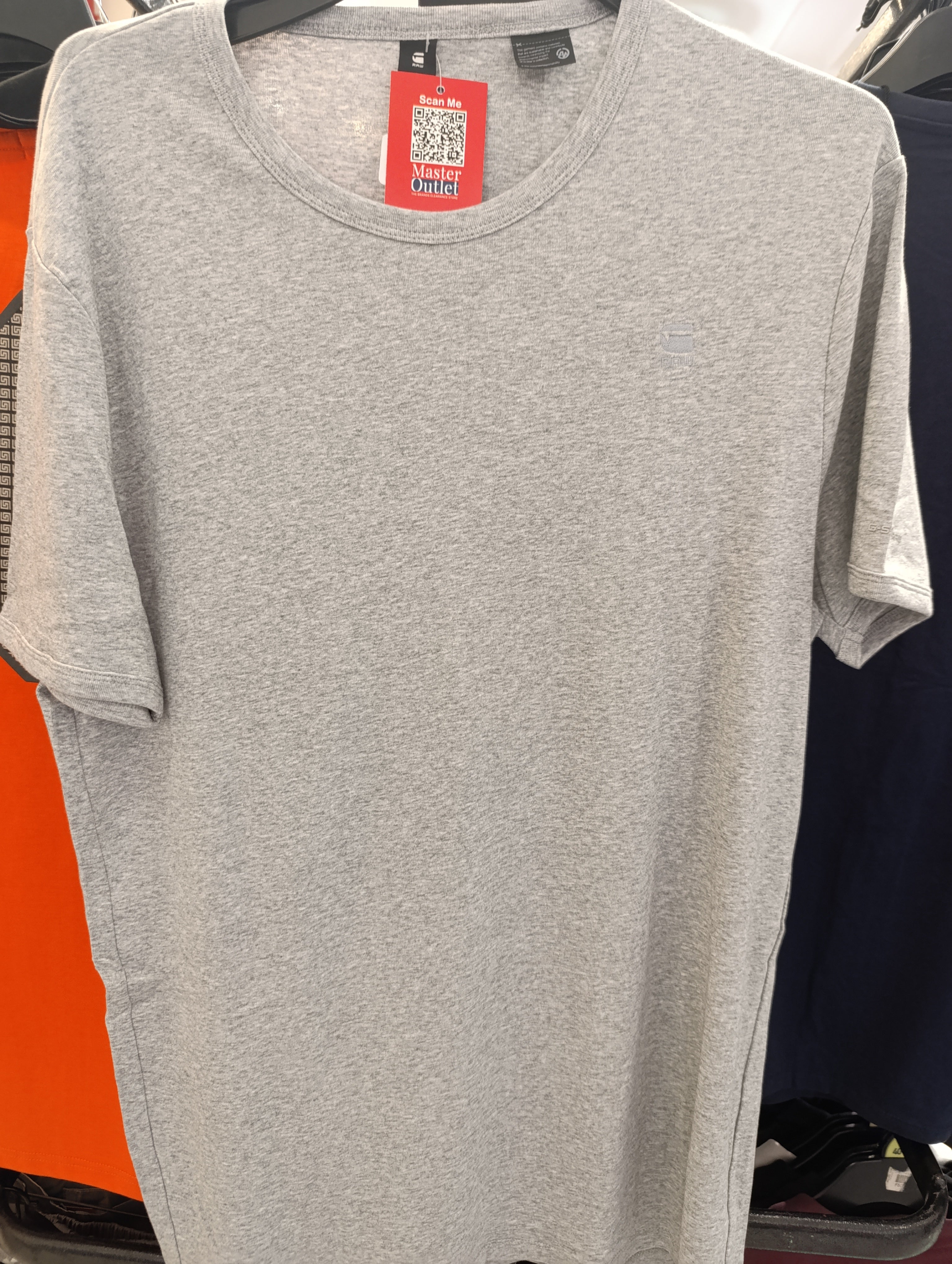 Men's Casual  Plain Crew  Neck Short Sleeve T-Shirt - Heather Grey