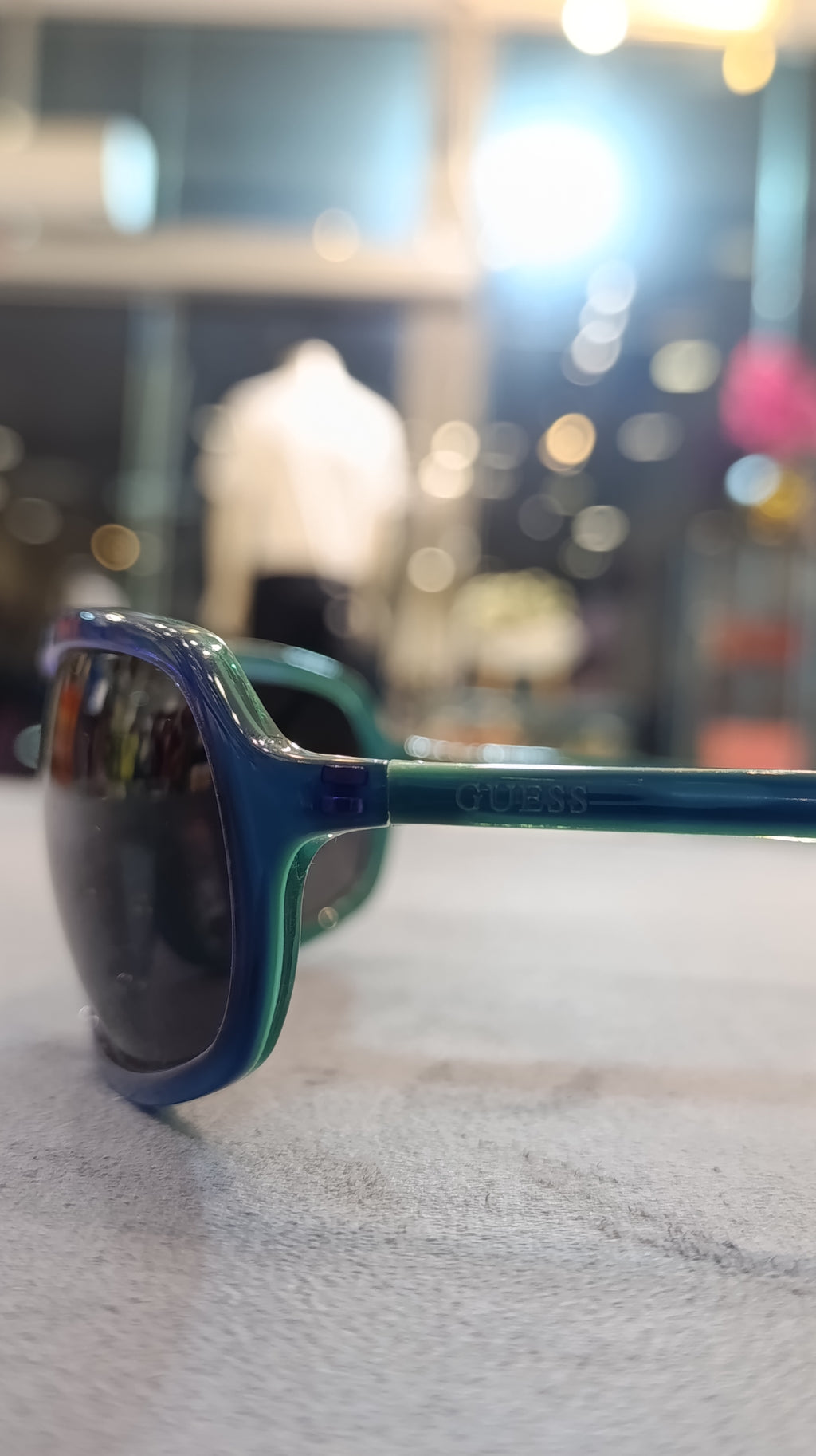 GUESS Blue-Green Gradient Square Sunglasses