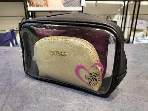 Guess Arianne All in One Pouch set - Black Multi - Gold and pink
