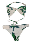 SAPIA SIMONE Women's swimwear green and white