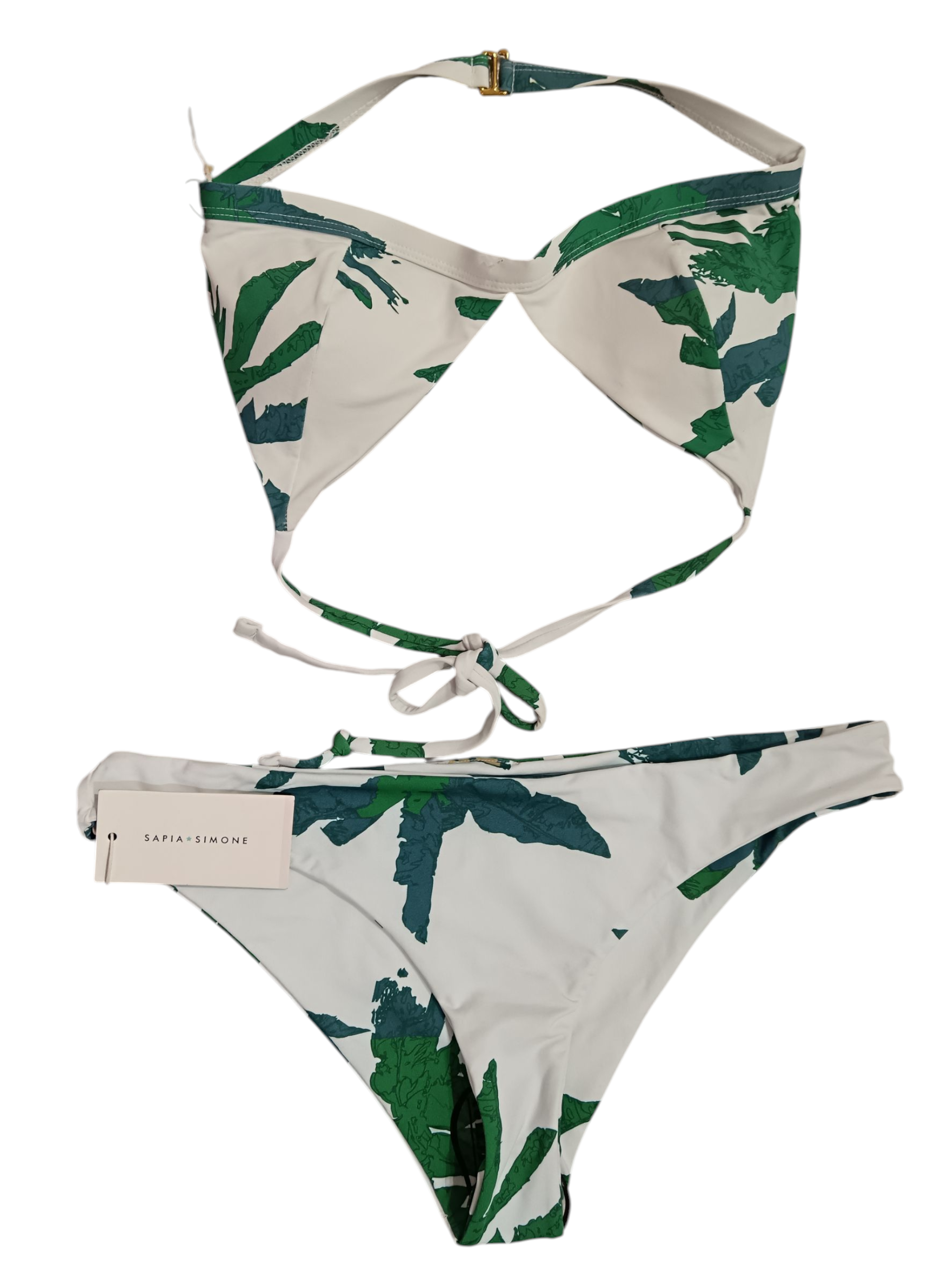 SAPIA SIMONE Women's swimwear green and white