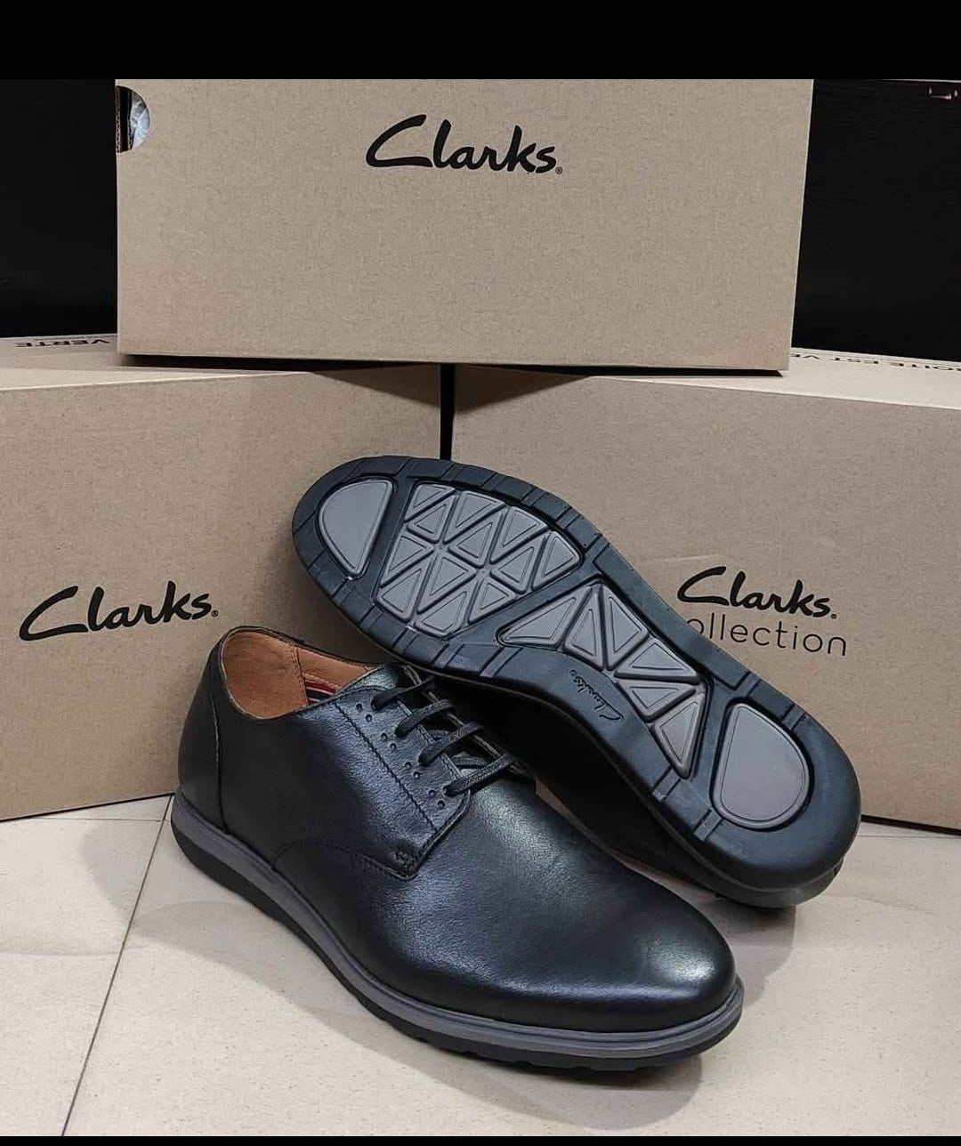 Clarks Glaston Walk Men’s Derby Shoes – Premium Black Leather Formal Lace‑Ups with All‑Day Comfort