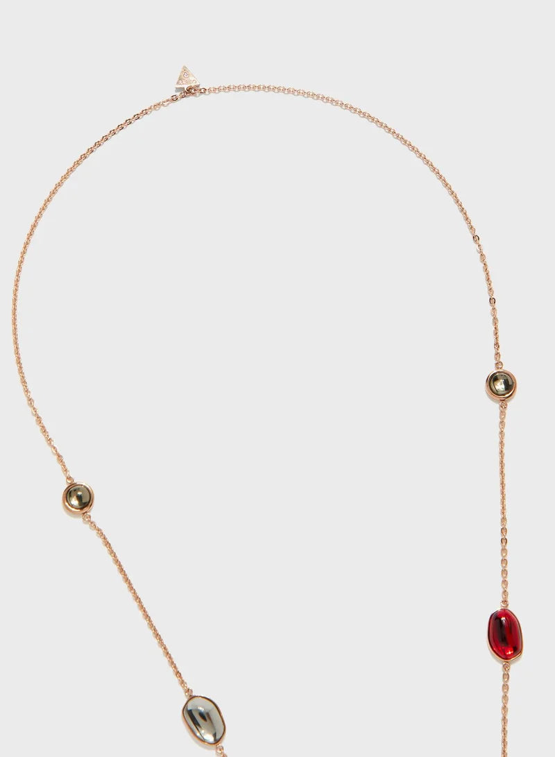 Guess Glamchic Stones gold Necklace  "whith out box"