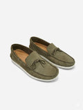 Massimo Dutti Suede Sneakers - 'Olive Green'