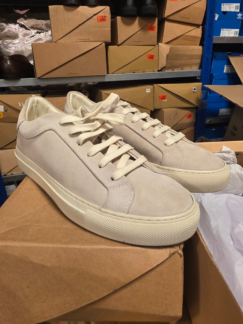 Massimo Dutti Low Top Sneakers Mens (Light Grey)