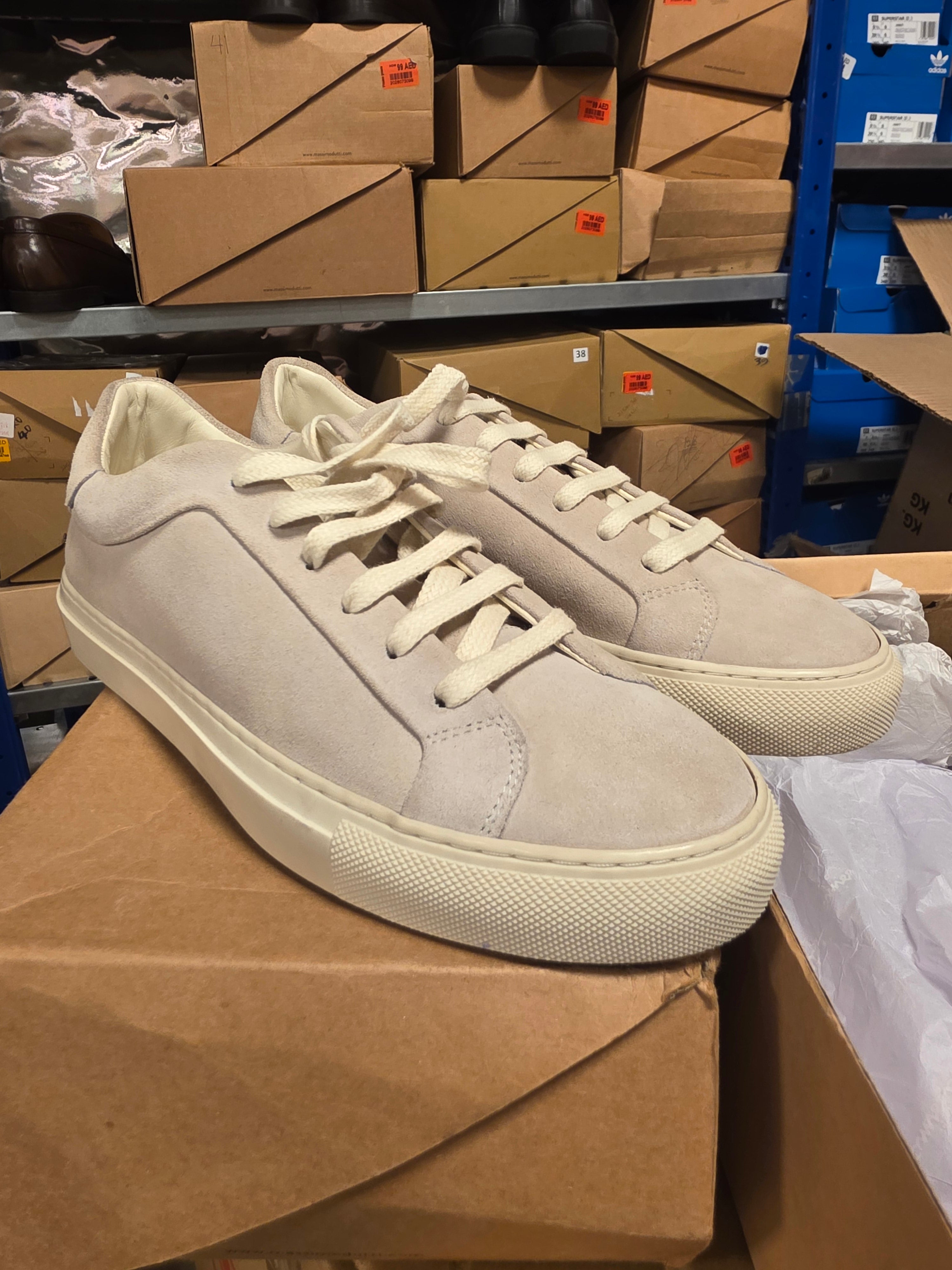 Massimo Dutti Low Top Sneakers Mens (Light Grey)
