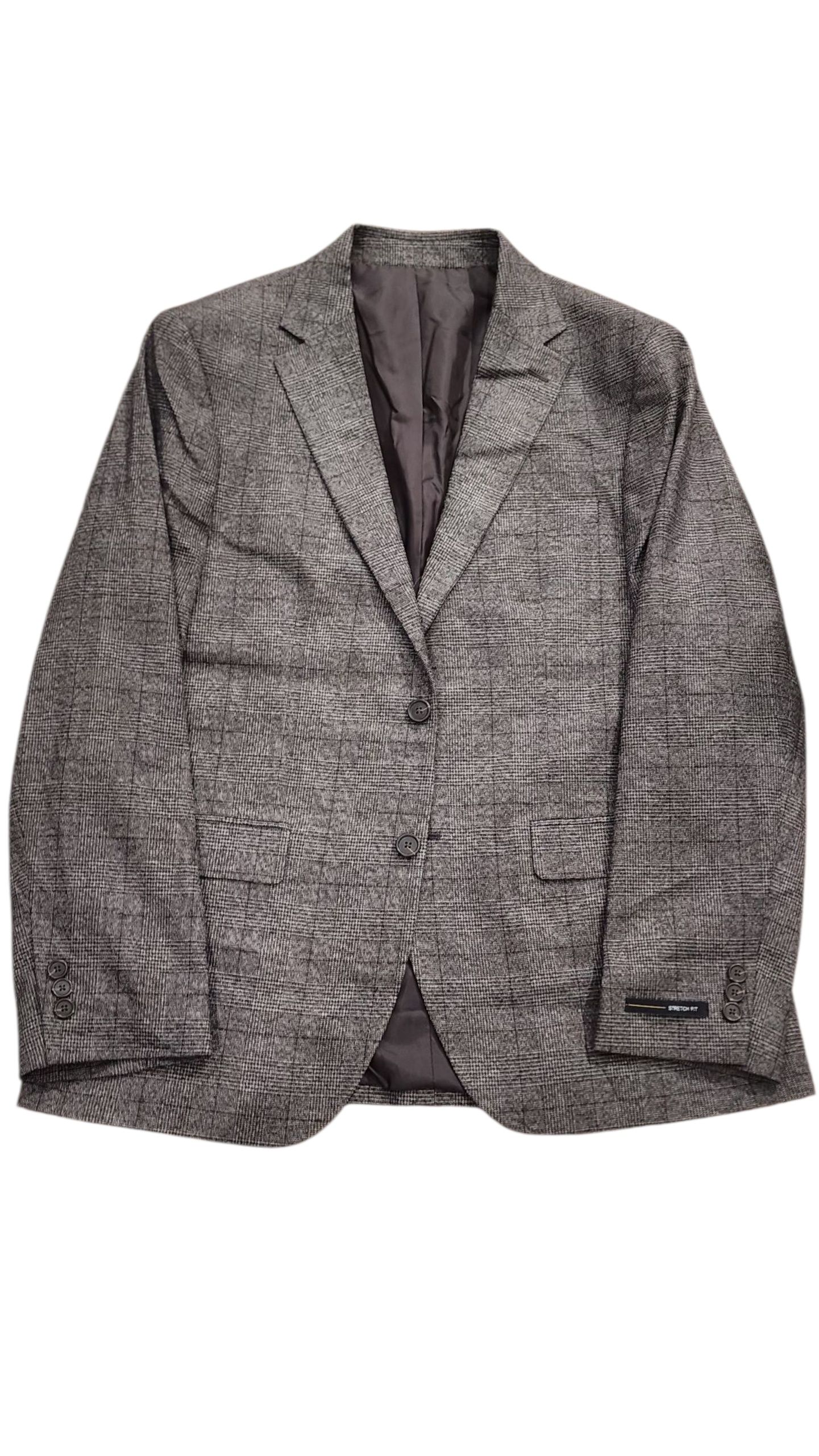 Diems Grey Checkered Blazer Jacket