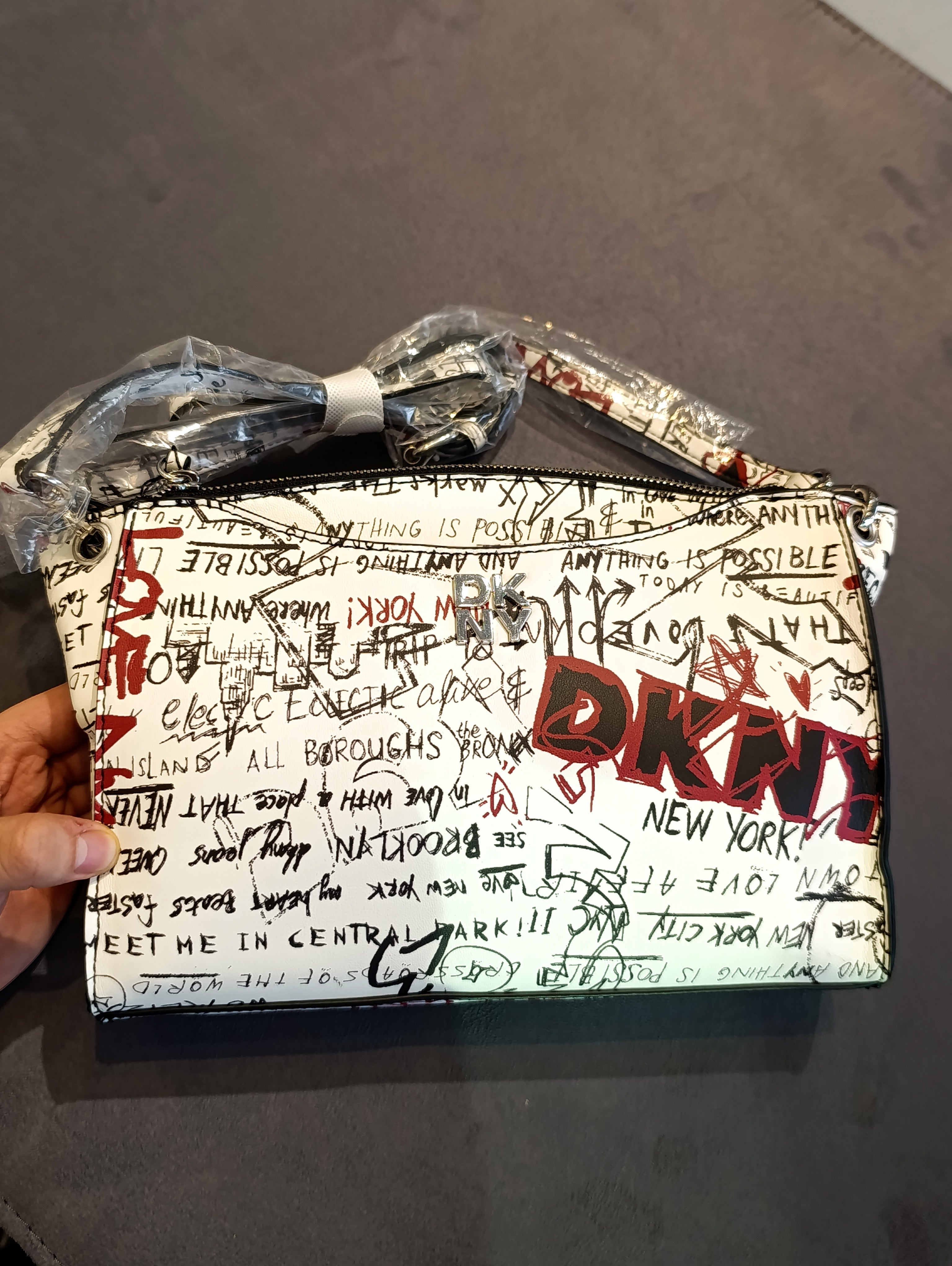DKNY Graffiti Print Crossbody Bag – New York City Street Art Style
