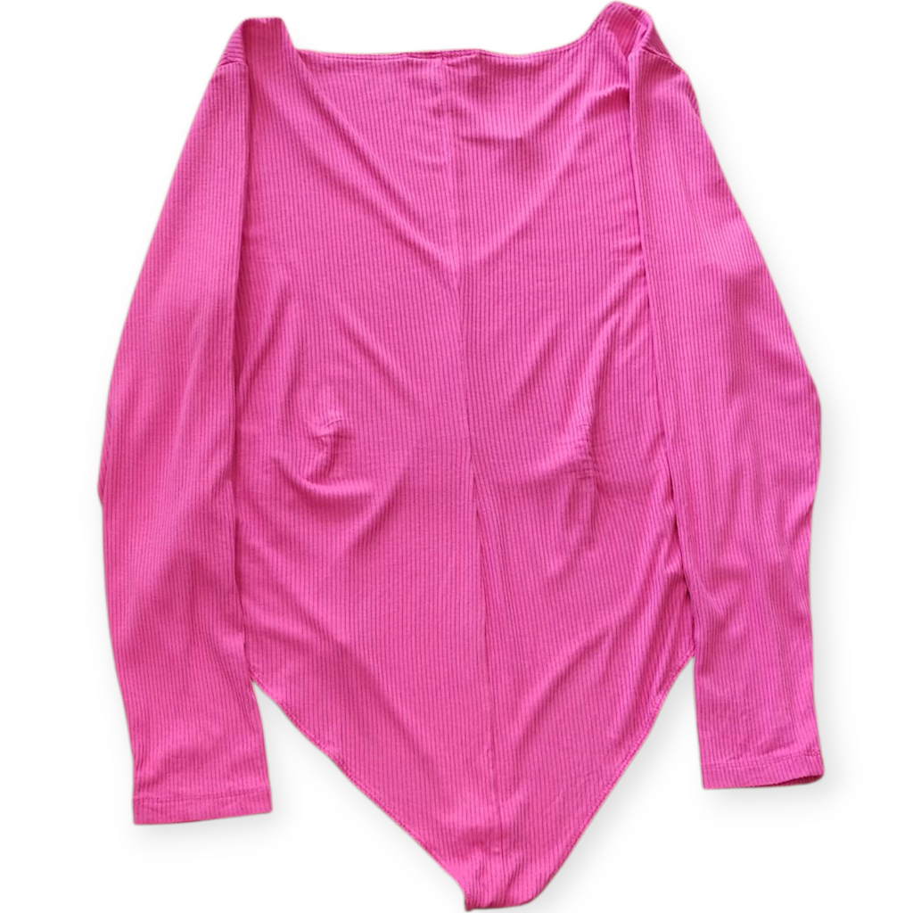 FOREVER 21+ PLUS SIZE WOMEN'S PINK FULL SLEEVE BODYSUIT