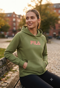 FILA Women's Relaxed Fit Olive Hoodie