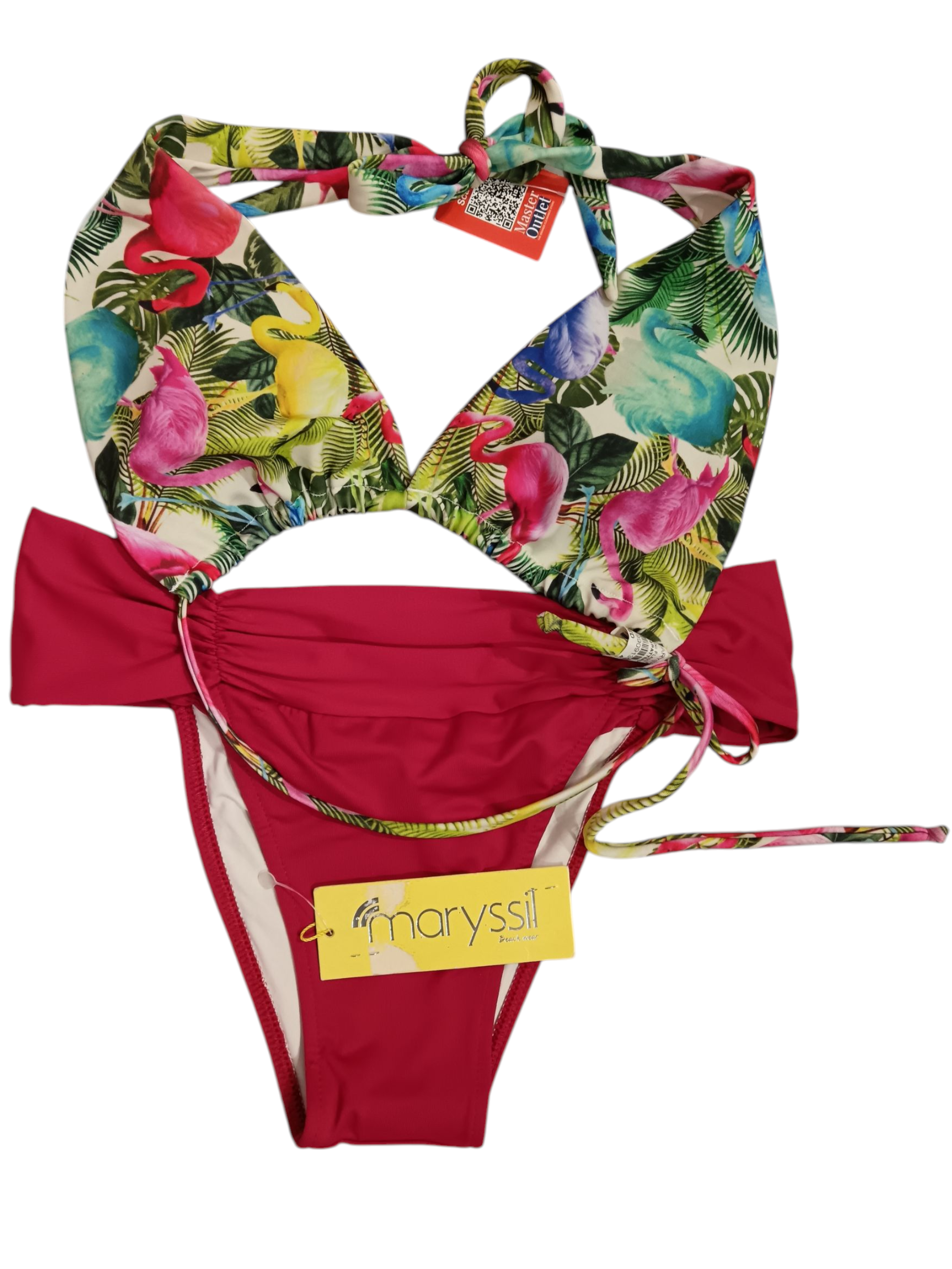 Maryssil Women's swimwear red and green