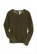 H&M Divided Women's Lace Detail Knit Sweater - Olive