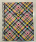 Ambar "Just for Girls" Pink Notebook with Multicolored Criss-Cross Pattern