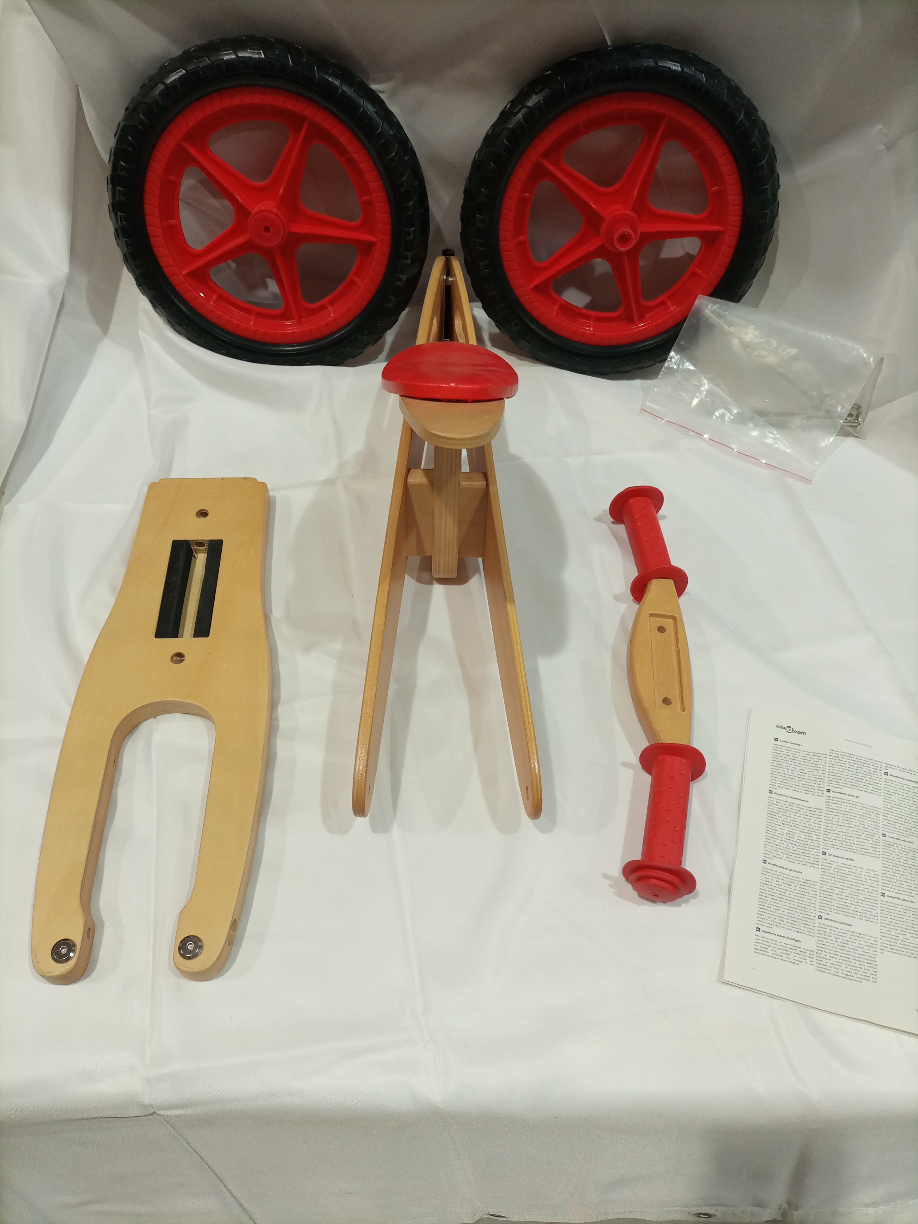 Wooden balance bike for kids