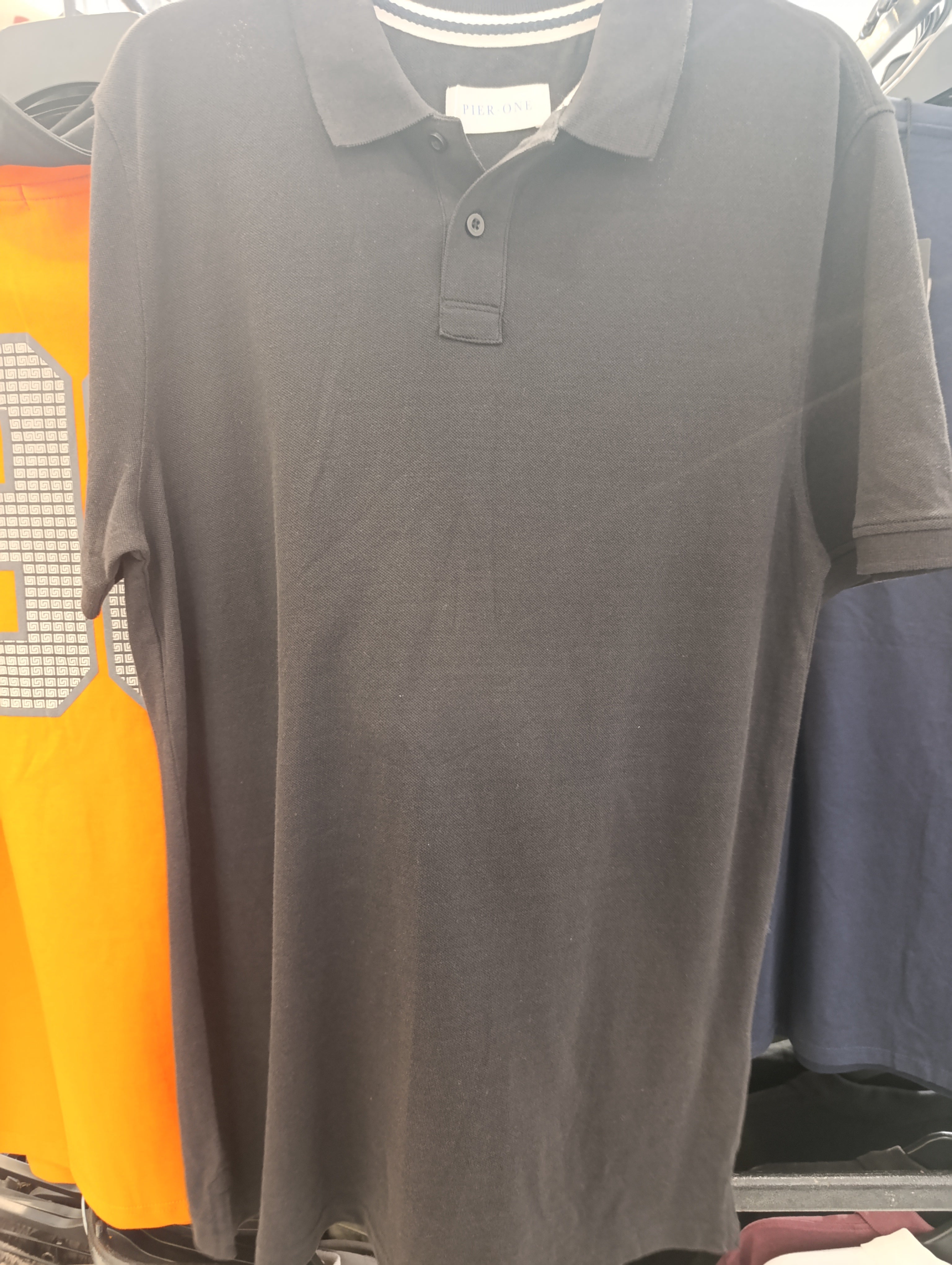black polo shirt