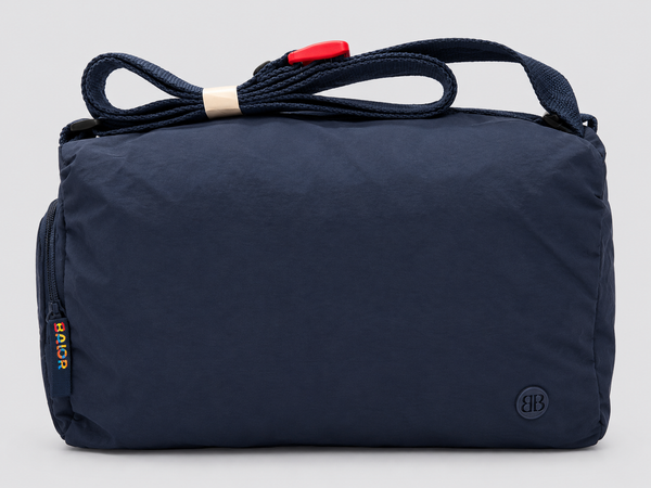 Bagco bag Navy Blue Crossbody Bag with Front Zipper Pocket