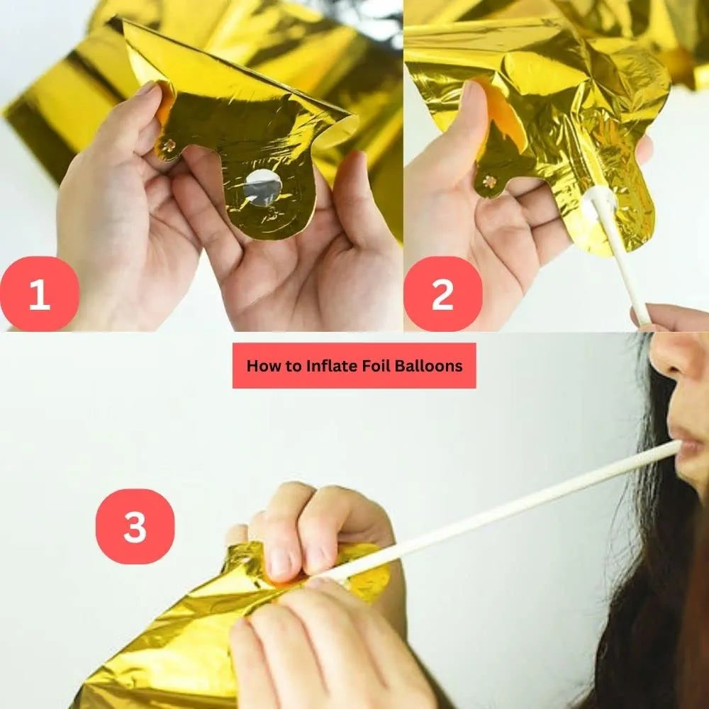 Propsicle 40 inch Birthday Foil 2 Number Helium Balloon Party Decoration Golden Pack of 1 | 2 Year No. Balloons Birthday/Anniversary | Two Number