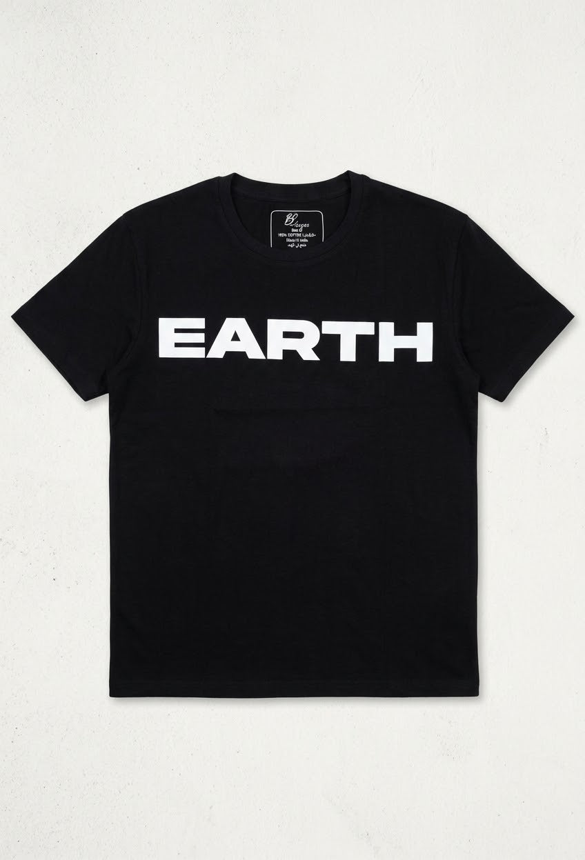 EARTH Classic  Graphic Cotton T-Shirt black
