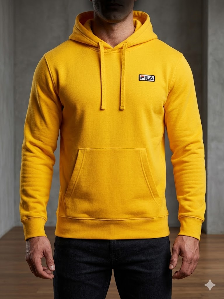 FILA Streetwear Pullover Hoodie 'Vibrant Yellow' - (LM03A188-755)