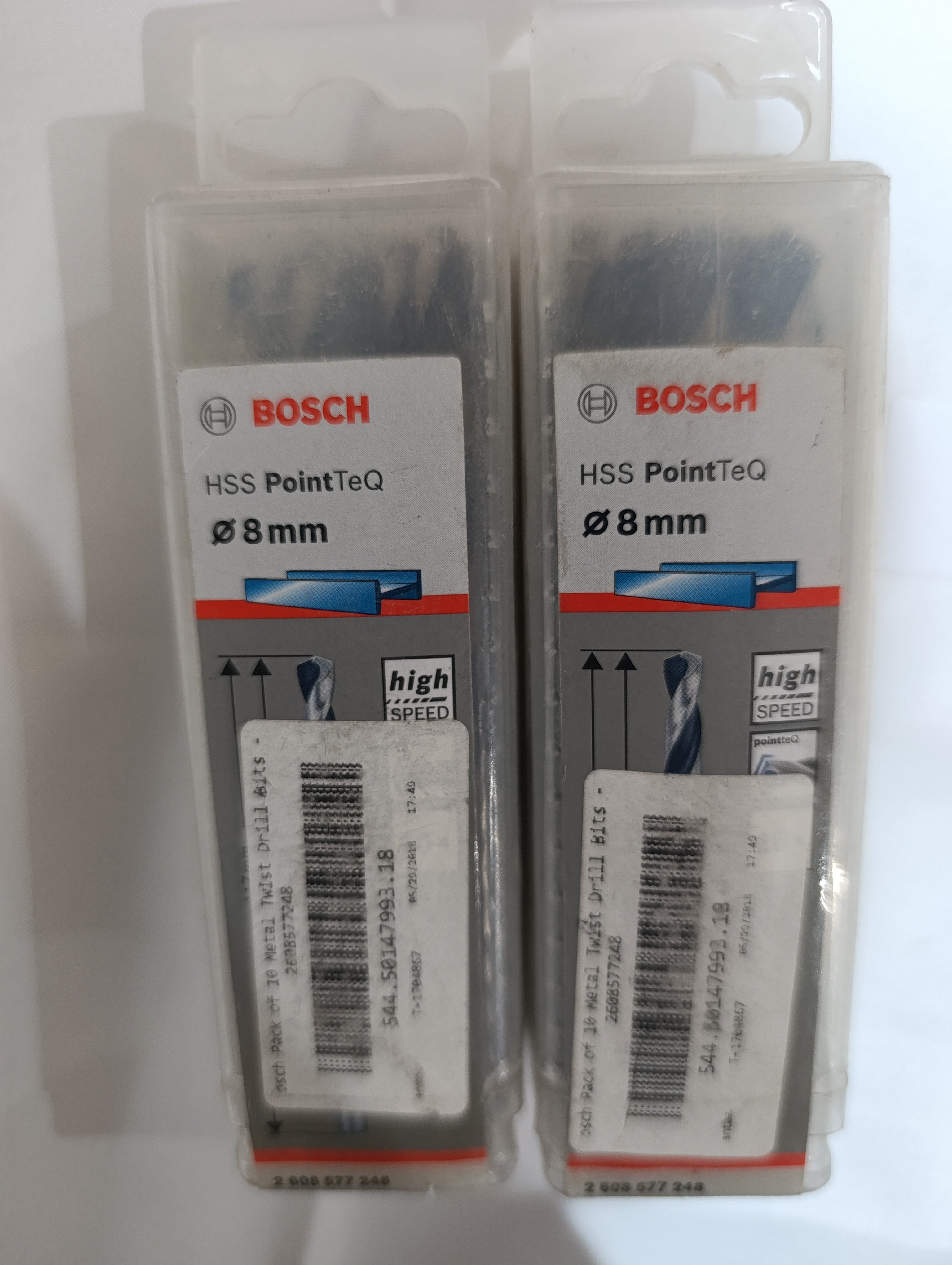 Bosch Pack of 10 Metal Twist Drill Bits ¢8 mm