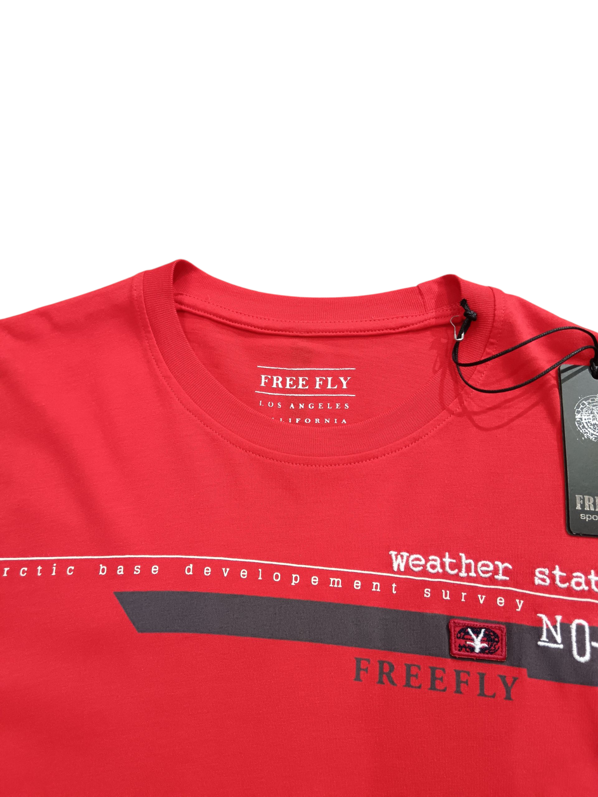 FREE FLY SPORTSWEAR  RED MEN T-SHIRT