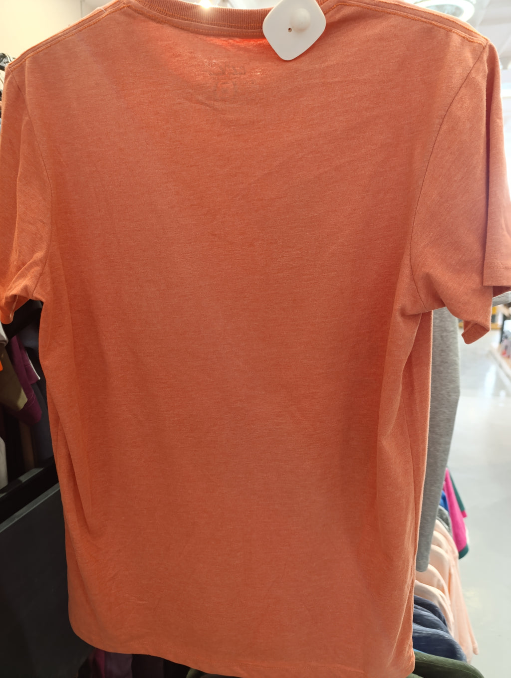 Orange T-shirt with Bicycle Print