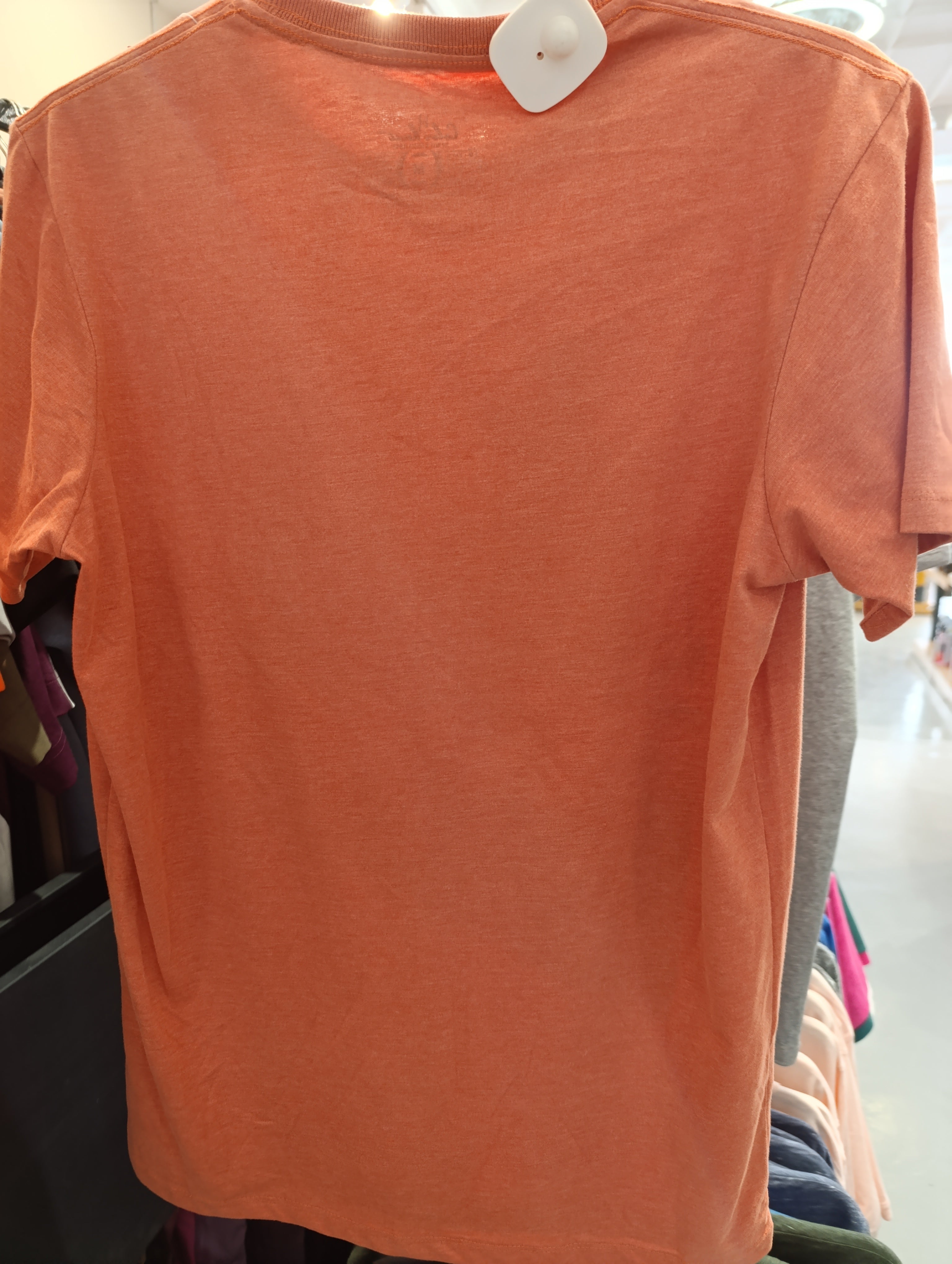 Orange T-shirt with Bicycle Print