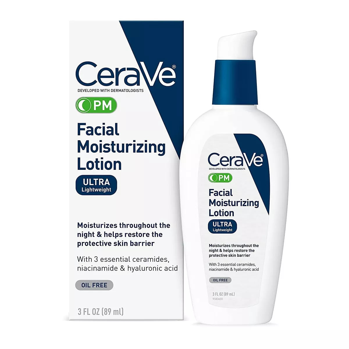 CERAVE FACIAL, MOISTURIZING Lotion PM-ULTRA LIGHTWEIGHT 89 ml