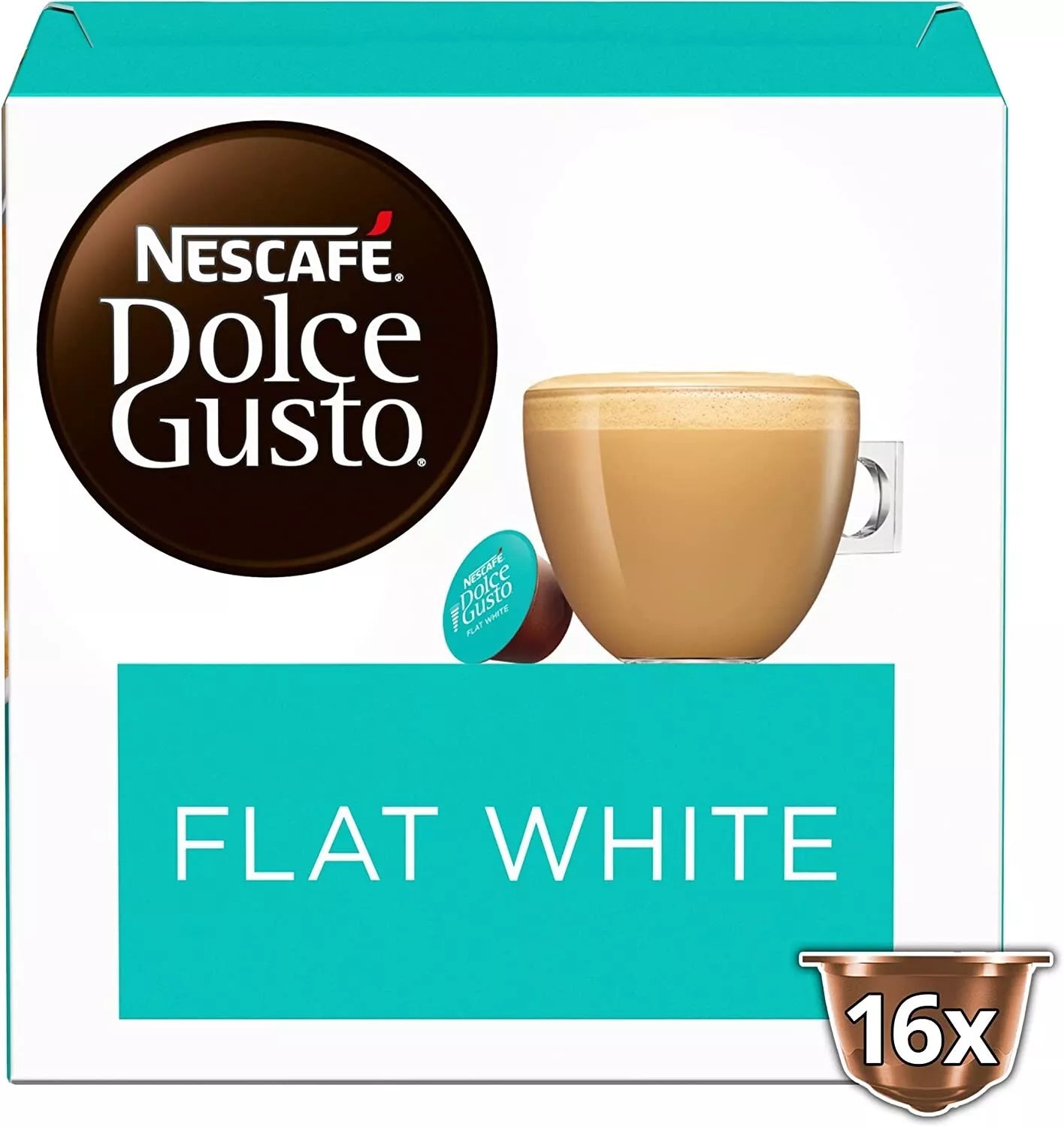 Nescafe Dolce Gusto Flat White Coffee Pods x 16