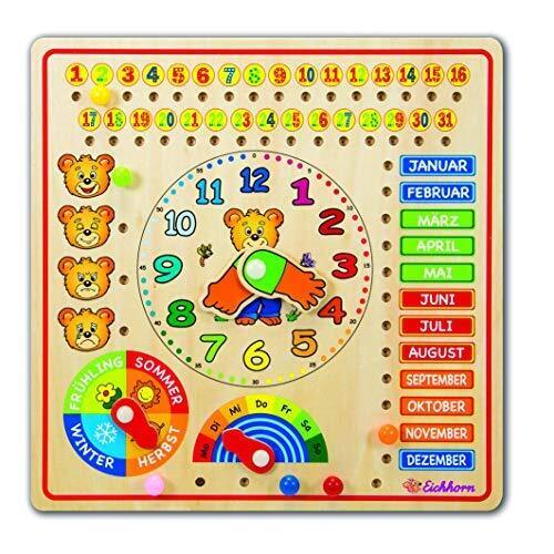 Eichhorn 100005457 - Socket Puzzle Calendar Clock 30x30 cm, Different Socket Options