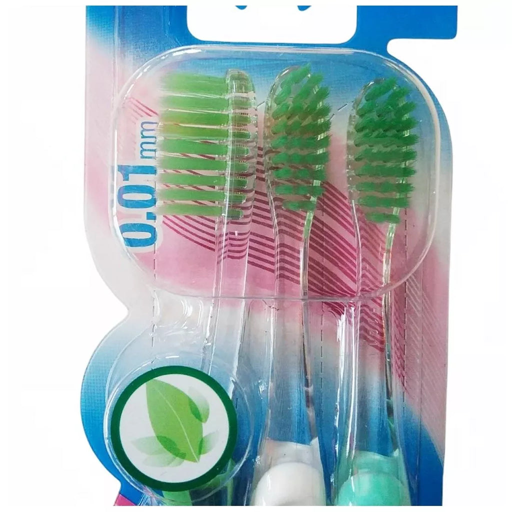 Oral-B فرشاة أسنان بالخلاصة الخضراء للعناية باللثة والتنظيف العميق فائقة النحافة وناعمة للغاية × 3