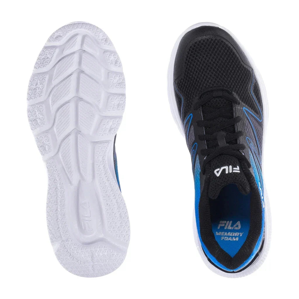 FILA MEMORY PANORAMA LOW LACE RUNNING SNEAKER MEN SHOES BLACK/BLUE