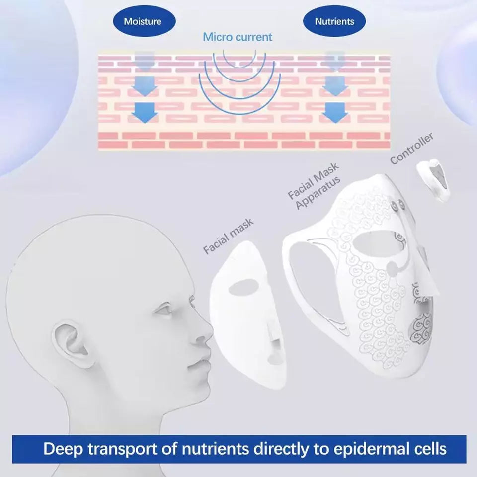 Electronic Graphene Washable Silicone Mask Facial Cream Essential Oil Microcurrent Absorption Skin Lifting Firming Beauty