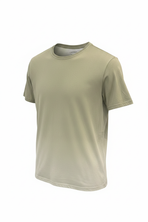 Sage Green Tee – 3/4 View