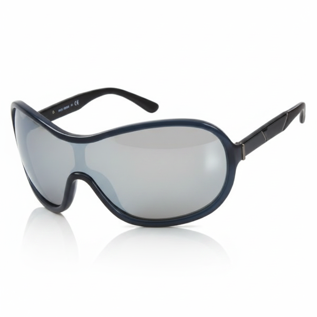 Shield sunglasses on white background