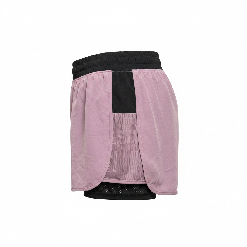 Side angle pink shorts