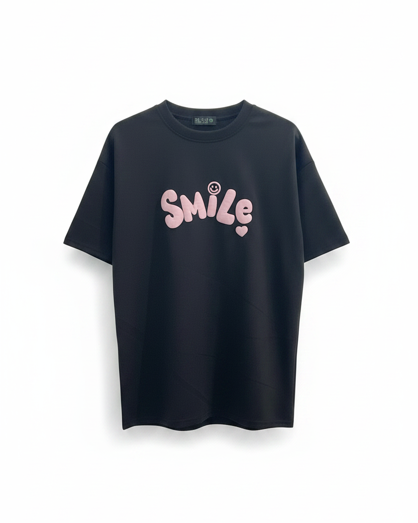 SMILE T-shirt on white background