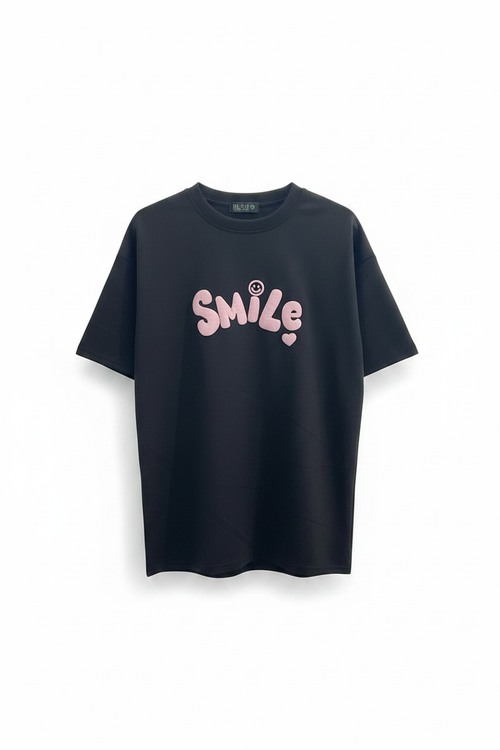SMILE T-shirt on white background