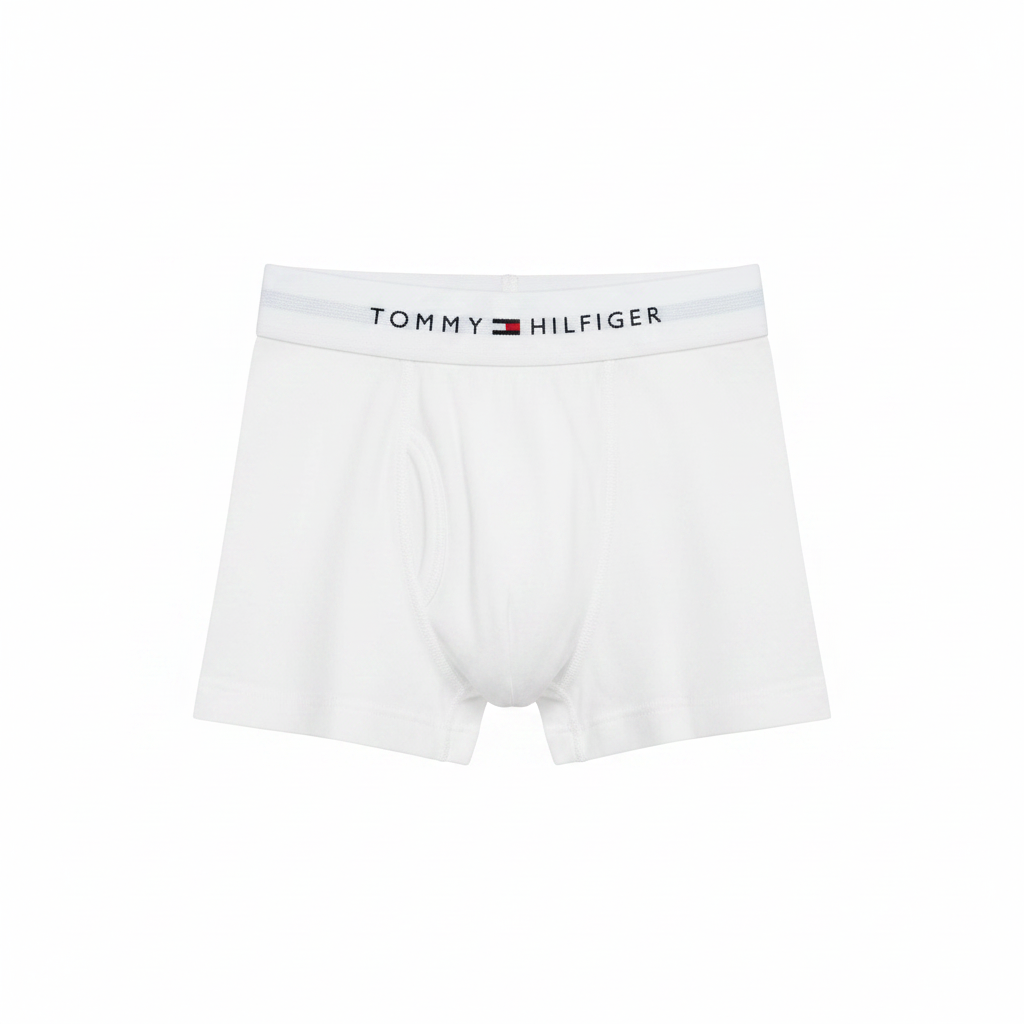 Solid White Boxer Briefs - White BG