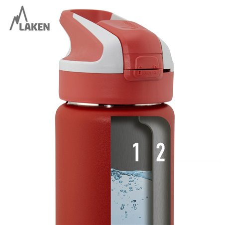 LAKEN SUMMIT THERMO BOTTLE 750ML, Red