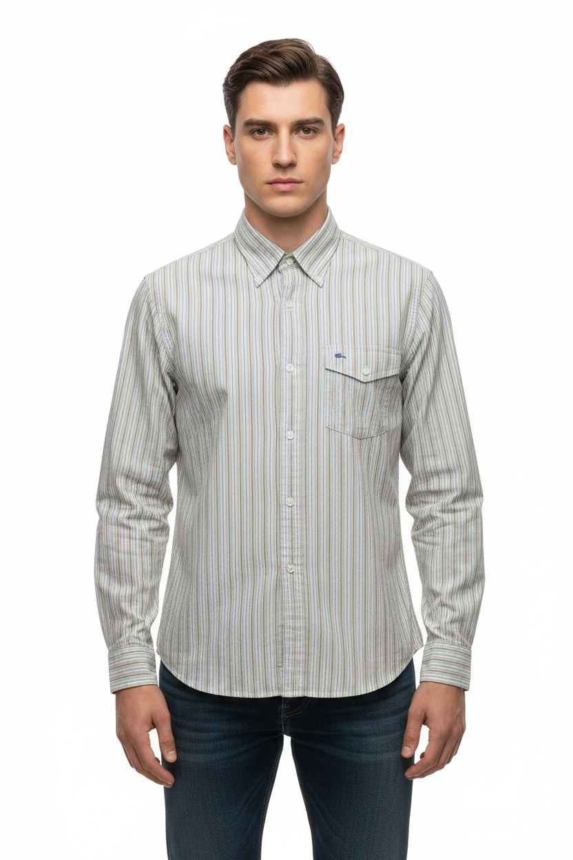 Striped Shirt – Male Model Front