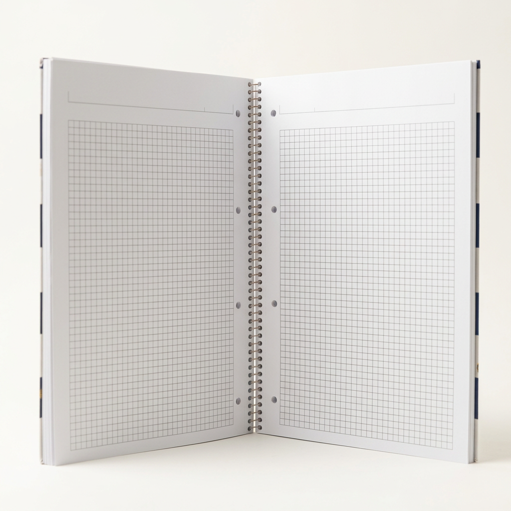 Studio-style notebook product photo