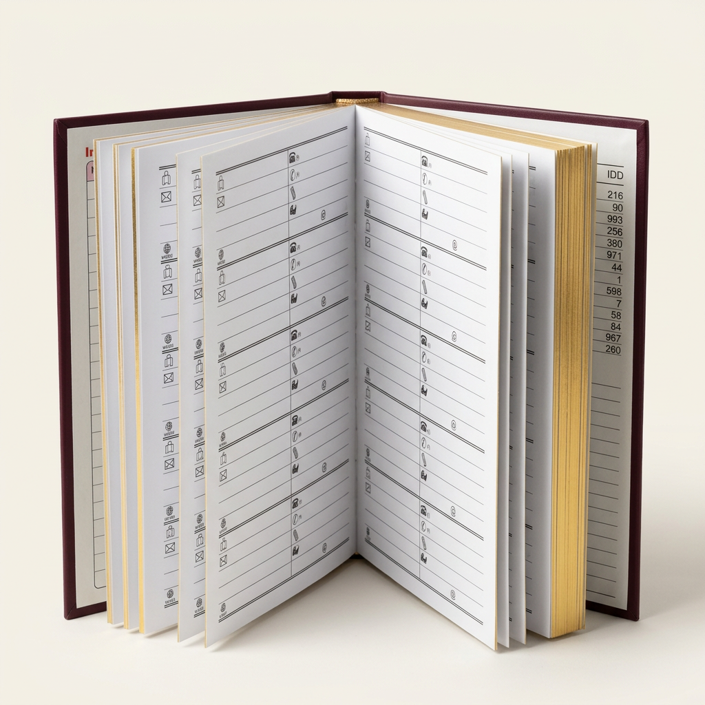 Studio-style product image of your open record book