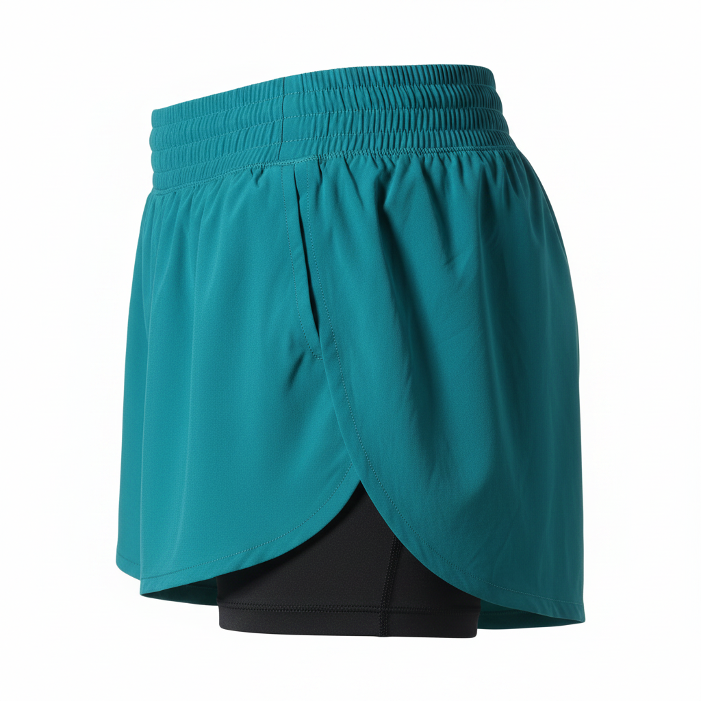 Teal Athletic Shorts - Side