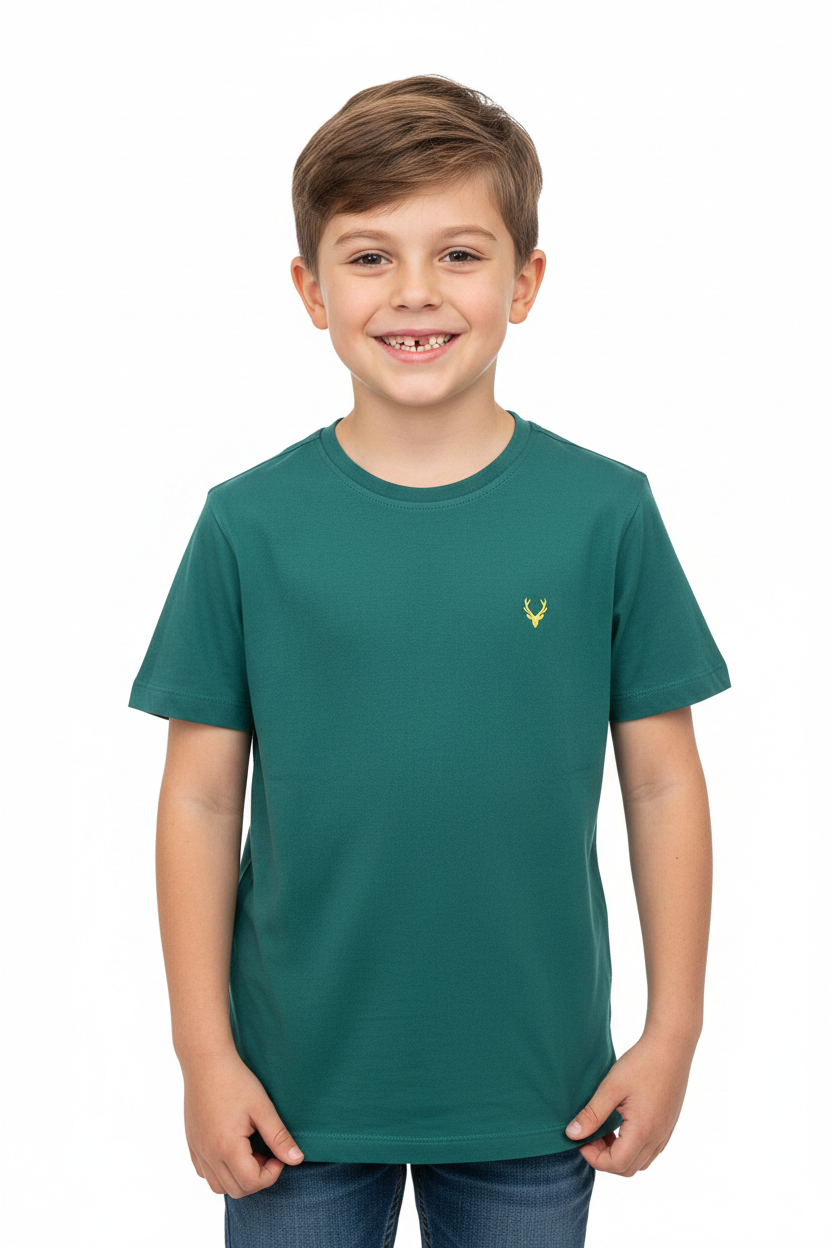 Teal Deer Logo Tee - Kid Wearing
