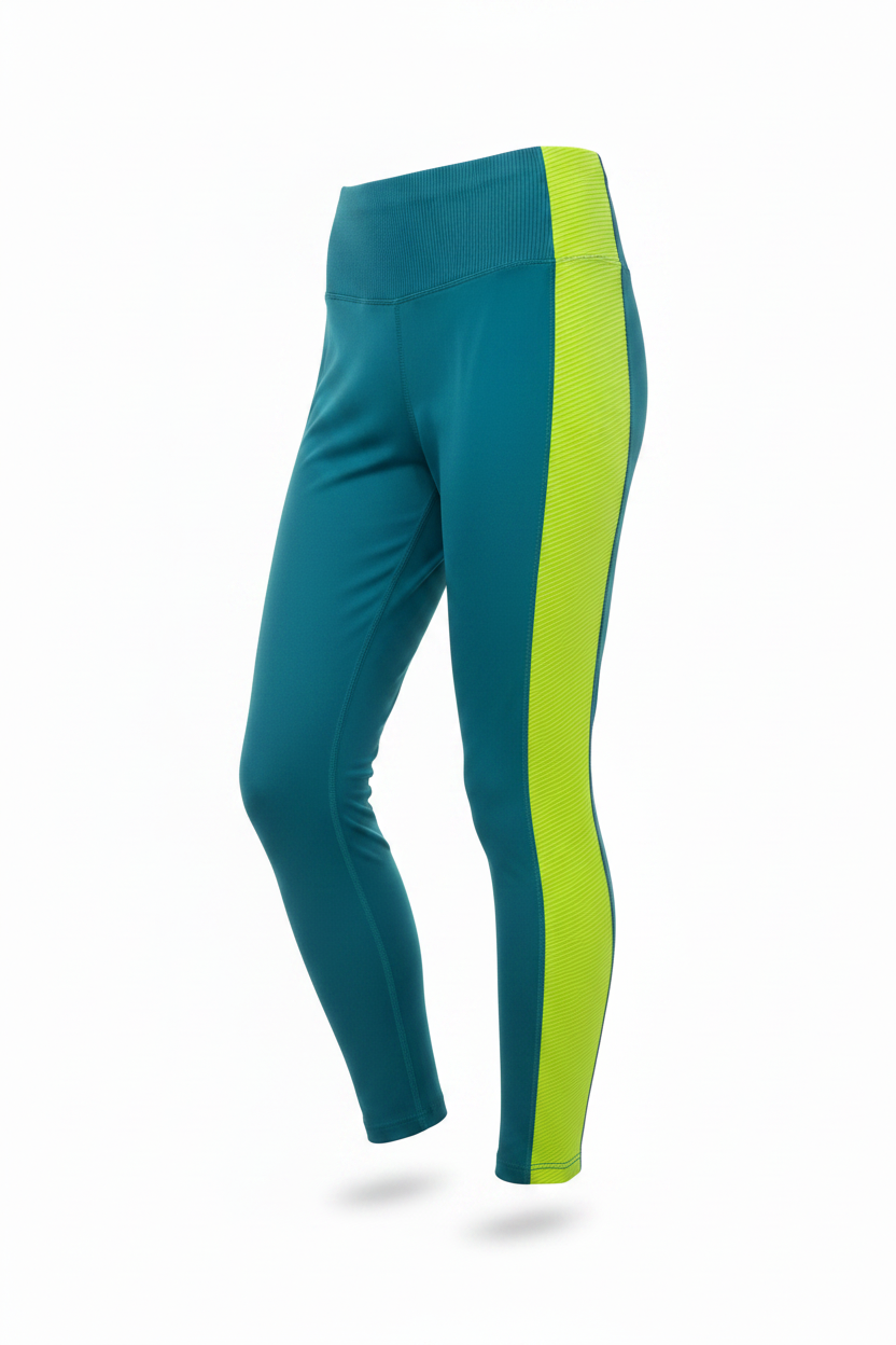 Teal Neon Leggings - Side