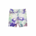 Tie-Dye Bike Shorts - White Background 1